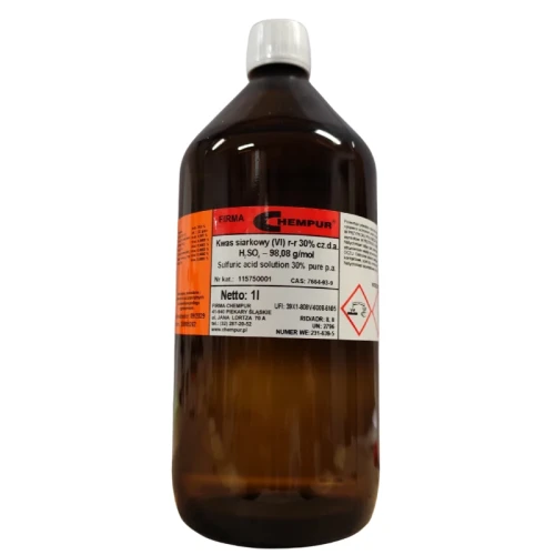 Kwas siarkowy min. 30% czda -1L - CAS 7664-93-9