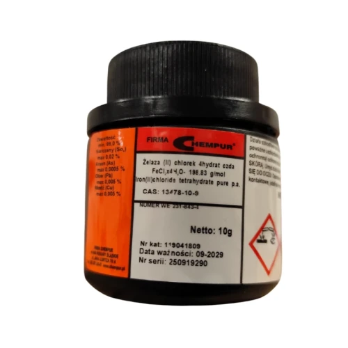 Chlorek żelaza (II) 4 hydrat czda - 10G - CAS 13478-10-9
