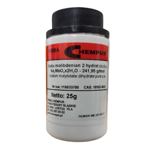 Molibdenian sodu 2 hydrat czda - 25G - CAS 10102-40-6
