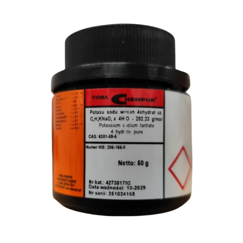 Potasu sodu winian 4 hydrat cz CAS 6381-59-5 - 50G