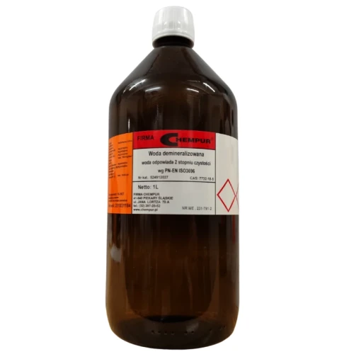 Woda demineralizowana zgodna z ISO 3696 - 1l - CAS 7732-18-5