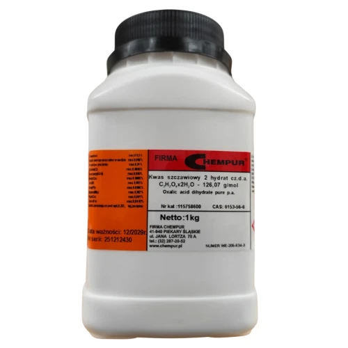 Kwas szczawiowy 2 hydrat czda CAS 6153-56-6