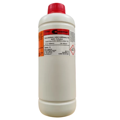 Podchloryn sodu 15% stabilizowany - 5L - CAS 7681-52-9