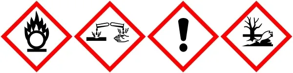 Azotan cynku 6 hydrat czda - Substancja: utleniająca, żrąca, drażniąca, zagrażająca środowisku naturalnemu Azotan cynku 6 hydrat czda - Oznaczenia Bezpieczeństwa