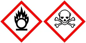 Chloran sodu cz - Substancja: utleniająca, trująca Chloran sodu cz - Oznaczenia Bezpieczeństwa