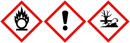 Chloran potasu czda oznaczenia dotyczące bezpieczeństwa